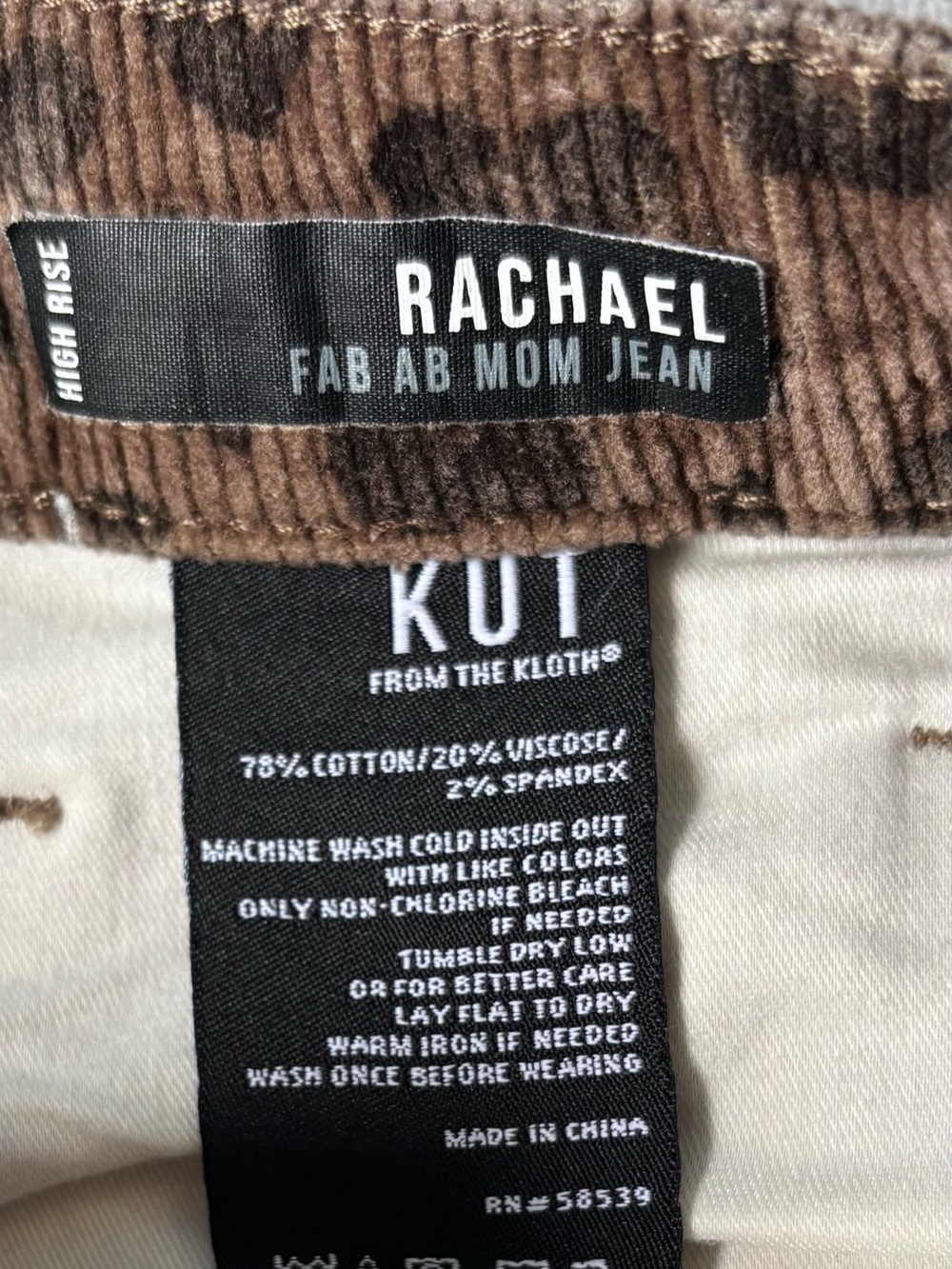 Kut from the Kloth Rachael Brown Leopard-Print Mom Jeans 14 women’s - Picture 3 of 6